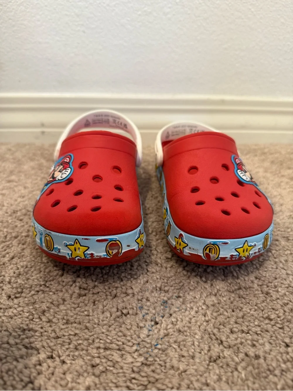 Kids Crocs Red Super Mario Print Clog size 12 C